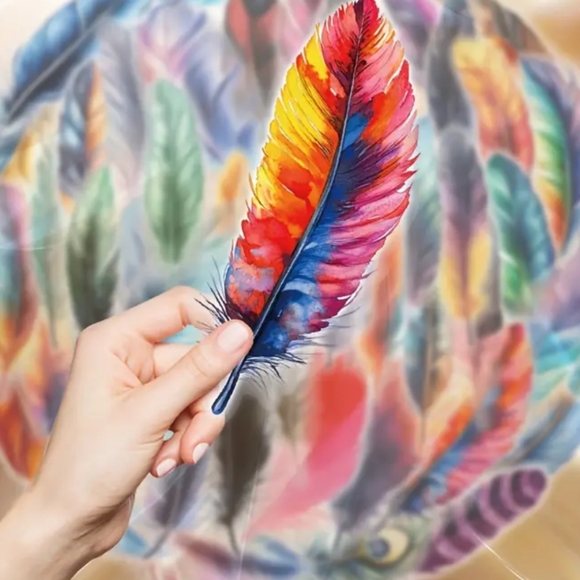 Colorful Feather Sticker‎ Set - Picture 4 of 7